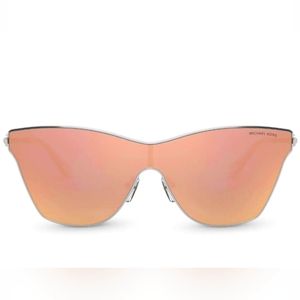 Nwt. Michael Kors. Polarized Silver Rose gold mirrored Larissa-style sunglasses